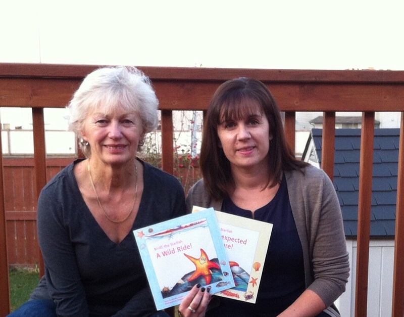 Melanie Eastley and Jennifer Fraser, illustrator and author of Scott the Starfish — A Wild Ride!