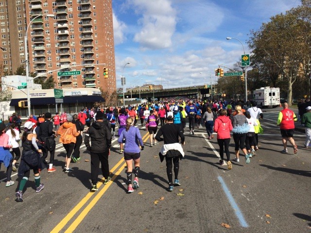 Thousands of runners had preded our wave that started at 10:55 am