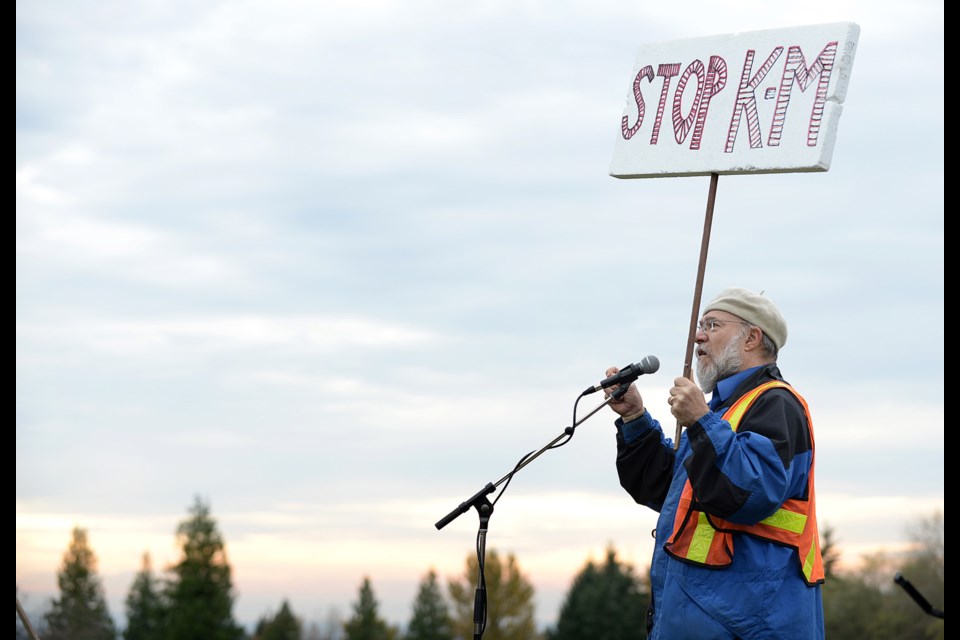 Karl Perrin, a member of Burnaby Residents Opposing Kinder Morgan Expansion, on Burnaby Mountain, where activists have maintained a steady presence while the B.C. Supreme Court mulls an injunction request from Kinder Morgan.