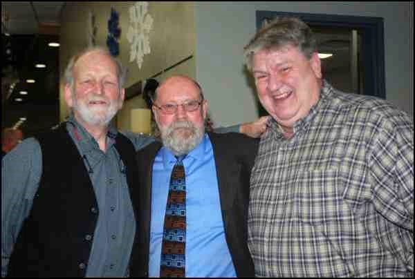 Lively, iconic Canadian folksinger/songwriter/guitarist Valdy performed at the Dekker Centre Friday to an appreciative crowd a mingled with guests during the intermission and following the show. Here he is (left) with Dekker Centre general manager Moe McGuinty (the subject of Everybody Has a Story feature in the News-Optimist Tuesday, Feb. 18 edition) and Dan Zielke, president of B&D Meats in North Battleford (right), sponsor of the show. Valdy has sold almost half a million copies of his 14 albums, has two Juno Awards (Folk Singer of the Year and Folk Entertainer of the Year), a total of seven Juno nominations and four gold albums to his credit. Born Valdemar Horsdal in Ottawa, Valdy has been part of the fabric of Canadian pop and folk music for over 40 years and is a member of the Order of Canada. He regaled the North Battleford audience with tales from his musical career, performed some new material and visited memory lane with some older hits such as Rock and Roll Song of 1972 and 1973's Simple Life. Bouncing about on shoes decked out in neon orange shoe laces and displaying a musicianship not everyone in the audience realized he possessed, Valdy and his 1951 Martin D-28 guitar engaged the audience in a high energy performance &#8211; and proved there are only a few people who can sing an R. Valdy, when he's home (he still performs close to 200 shows per year at 68), lives on Saltspring Island, B.C. with his wife Kathleen.