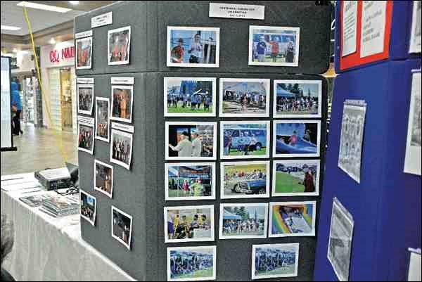 The Centennial year may be over, but that has not stopped the celebrations of the heritage of North Battleford in displays at Frontier Mall Thursday and these at the Territorial Place Mall Saturday. It was part of Archives Week in the city, with the City of North Battleford Historic Archives committee setting up the displays complete with photographs celebrating the city&#8217;s history and heritage. Special to this display this year were photos from the various events from last year&#8217;s centennial celebrations.