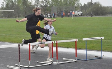 Hurdles were the first races on the track Wednesday.