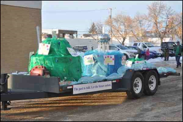 This was the scene Saturday afternoon in downtown North Battleford for the annual Santa Claus Parade. The parade was held in conjunction with a Winter Festival to promote downtown North Battleford, an event that included street hockey games, sleigh rides and plenty of hot chocolate and marshmallow-roasting. It turned out to be a bone-chilling afternoon, but that did not dampen the spirits of those in attendance, with Santa&#8217;s arrival as the highlight of the day for the many families who showed up.