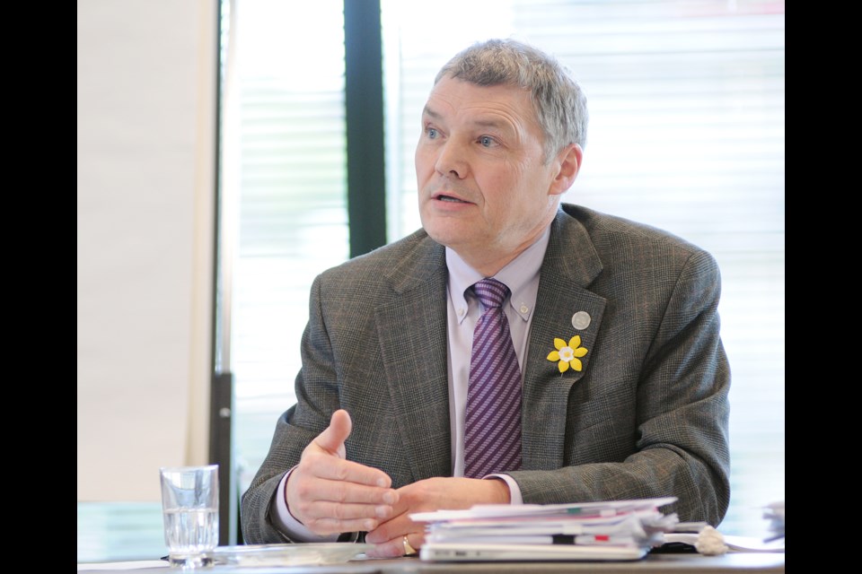 VSB school superintendent Steve Cardwell, who leaves his job in December, says schools are a vital part of Saturday’s civic election: “We have 55,000 students. We’ve got over 100,000 parents that have a real stake in our education system and fewer than 40 per cent voted.” Photos Dan Toulgoet