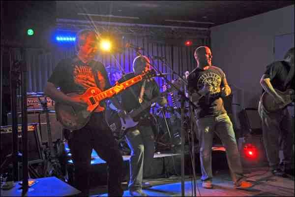 Friday night the Legion Hall in North Battleford was the scene for Bandarama II. The event, a celebration of local music, returned to the same venue as their previous event in the spring, this time featuring the bands Barrons of Buckingham (shown here), Gypsy Mobile (also shown) and Torn Apart. Kurtis Kopp is seen here playing the drums for Gypsy Mobile.