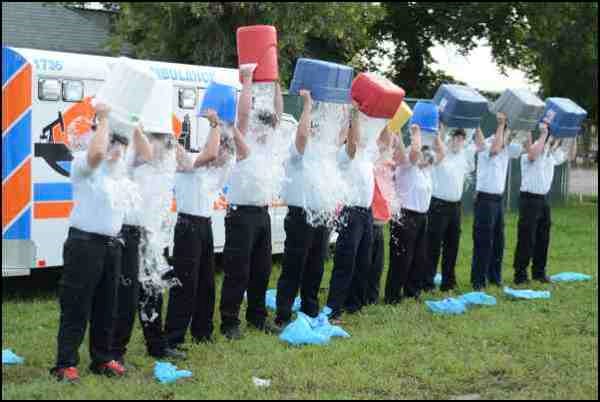 Members of the WPD Ambulance accepted the ALS Ice Bucket Challenge Sunday evening after being nominated by one of their employees. The WPD raised $1,200 towards ALS research, more commonly known as Lou Gehrig's Disease. The North Battleford Fire Department, the RCMP and the Battlefords Union Hospital emergency room staff were amongst those challenged by the WPD. The ALS Association has received nearly $80 million in donations from July 29 to Aug. 25 compared to $2.5 million during the same period last year.