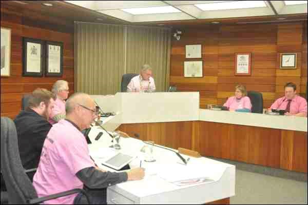 Pink was the color at North Battleford city council on Monday night. Councillors wore pink in honour of Pink Revolution Week in the city of North Battleford, as they showed their support of measures to combat bullying. A wide range of events were scheduled this week, with Mayor Ian Hamilton proclaiming Wednesday as Day of Pink in the city of North Battleford.