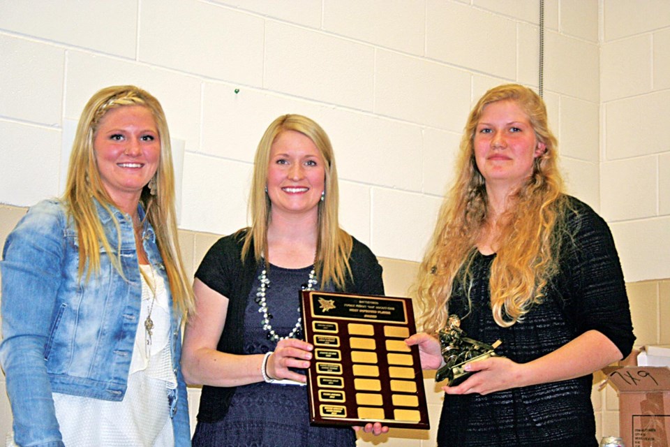 Rachel Mitchell (right) took home the most improved player award.