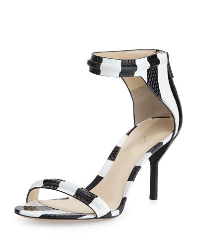 3.1 Phillip Lim Martini Striped Mid-Heel Sandal