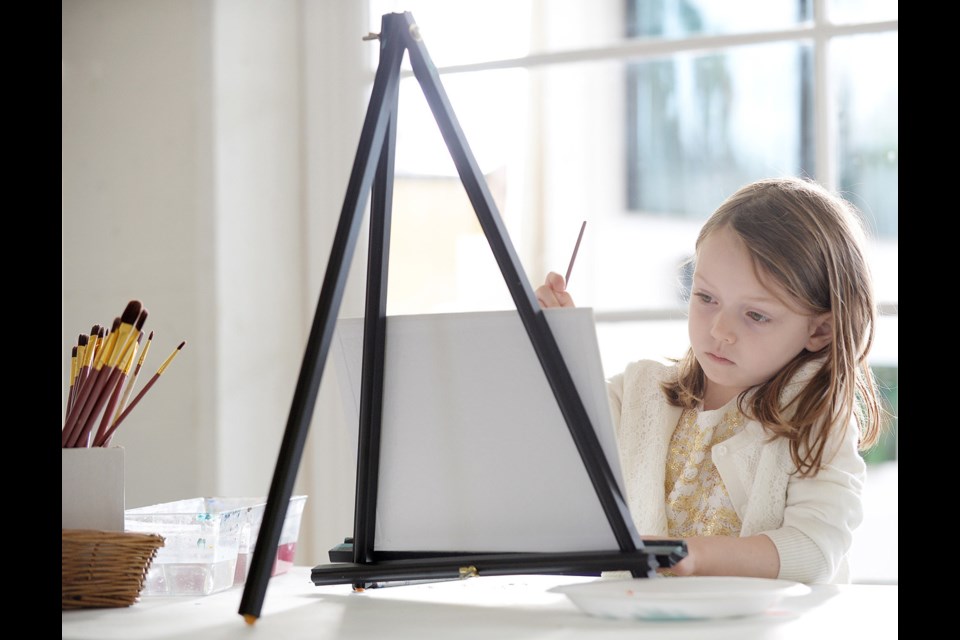 Five-year-old Claire Mead gets hands-on with art at a grand opening celebration and winter art market at the 100 Braid Street Studios on Nov. 8. The studio's open house is one of our top picks for the July 3 to 5 weekend.