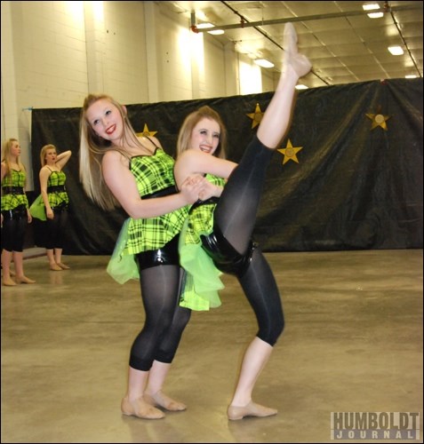 Make-up, hairspray and emotions were flying around the Humboldt Uniplex like crazy over the weekend, as 800 dancers competed in the annual On Stage Dance Festival April 11-14. Above, dancers in the large group musical theatre number, &#8220;Ballroom Blitz&#8221;, from DK Dance Visions, rehearse before taking to the stage in front of the judges.