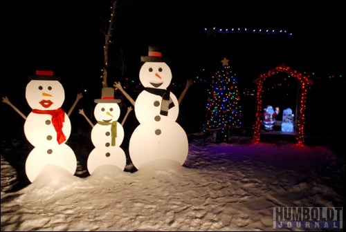 The Festival of Lights, put on by the Humboldt and District Chamber of Commerce, opened on November 22.  There are about 17 displays for people to enjoy at the Humboldt Historic Campgrounds.