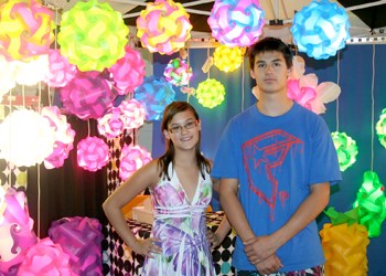 They may not have graduated from high school yet but they have bright futures ahead. Brother and sister duo Megan and Jordan Nicholson from Moose Jaw, dazzled at this year&#8217;s Sunflower Arts and Crafts Show event with their unique, hand made lighting display.