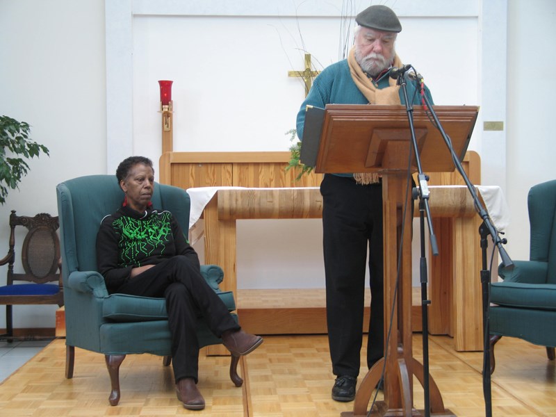 Bertha Clark and Bryan Carson read from A Christmas Carol.