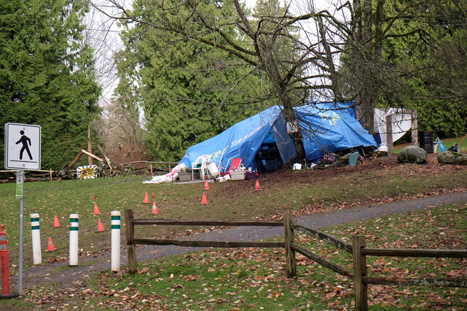 About 10 protesters are still camping on Burnaby Mountain, following a 10-day standoff with police and contractors.
