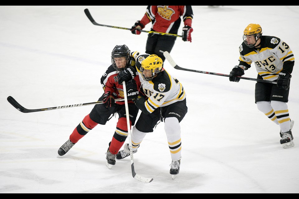 Burnaby Winter Club midget A1 team vs New WEstminster midget A1.
Photo: Jennifer Gauthier