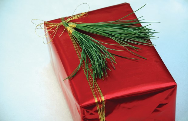 Pine tassels add festive flair