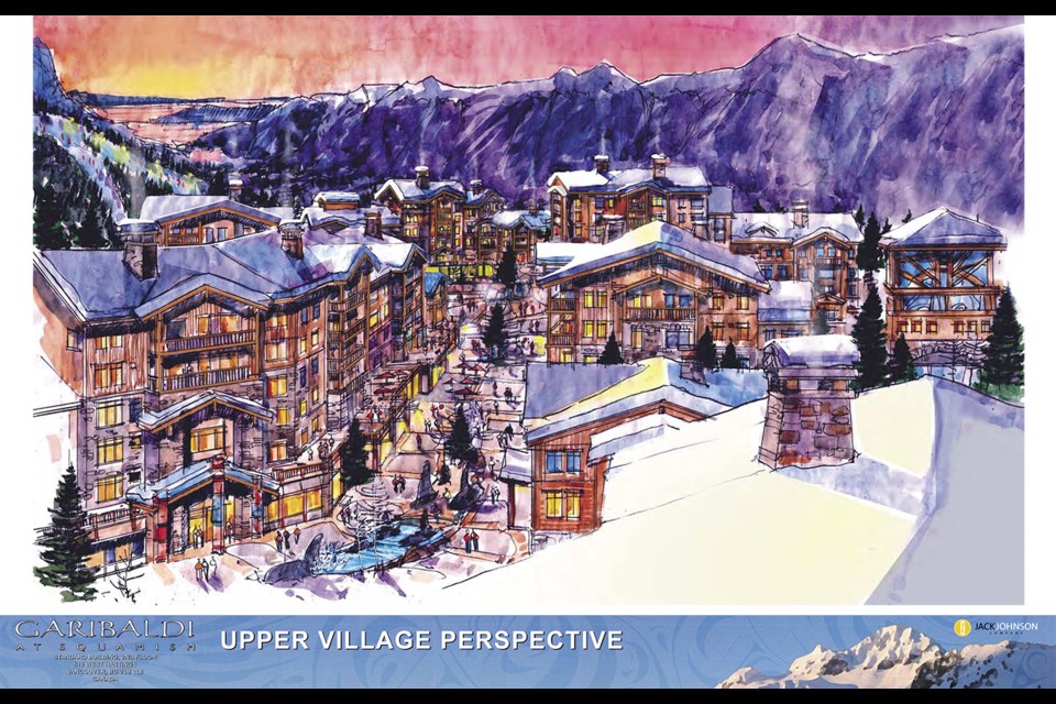 Artist rendering of one of the villages of the proposed Garibaldi at Squamish ski resort set for outside of Squamish.