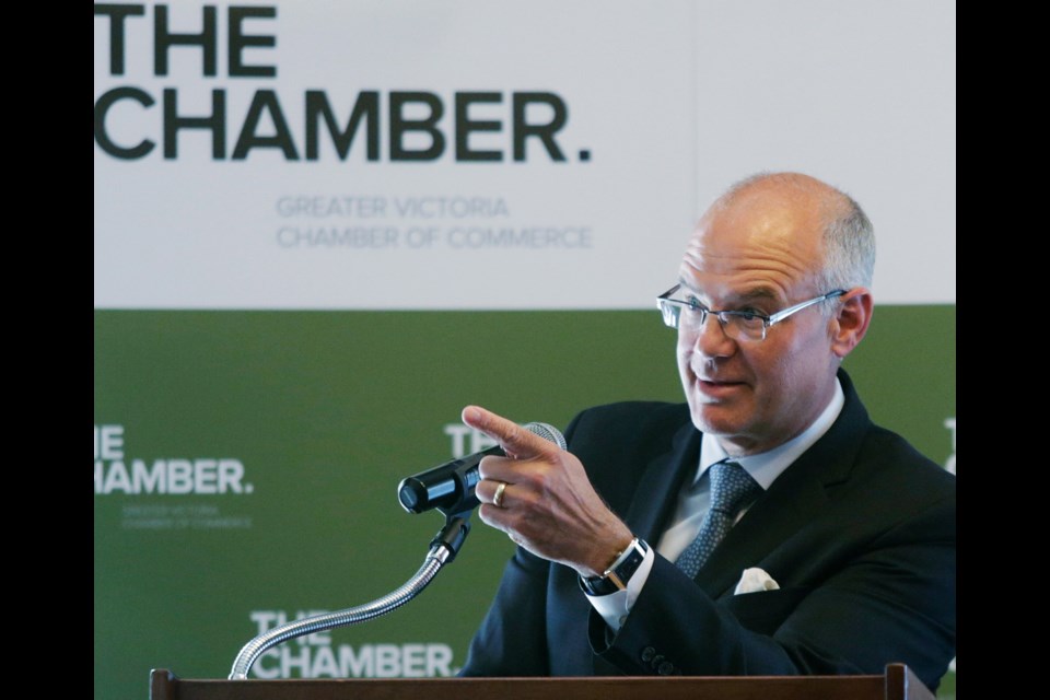 Tuesday: Mayor Dean Fortin speaks at a Chamber of Commerce luncheon at the Union Club.