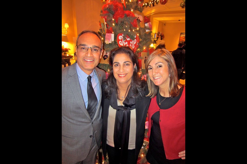 Sutton Place Hotel’s Navid Sariolghalam and Elaine Drever hosted their Home for the Holidays Tree Pageant reception benefitting Katy Harandi’s PALS Autism School.
