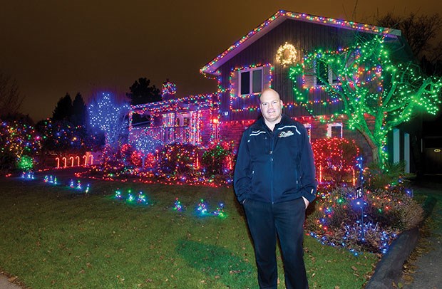 Owen Pighin’s display includes approximately 30,000 lights at 476 Milsom Wynd.