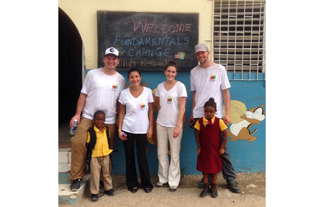 The Richmond-based Fundamentals for Change team at the Riverton Early Education Centre in Kingston, Jamaica