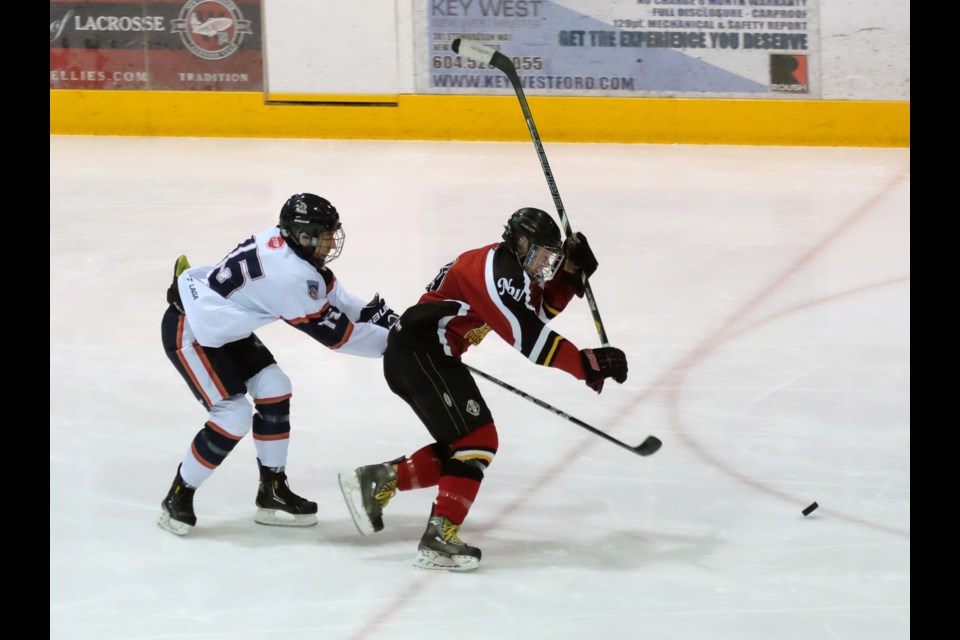 New West midget A1 vs Surrey A 2 in annual Herb House midget hockey tourny at Queens park arena