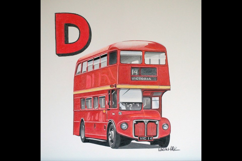 D is for double decker by Lorne Miller.