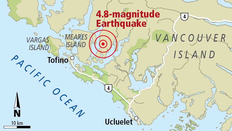 4.8-magnitude earthquake near Tofino