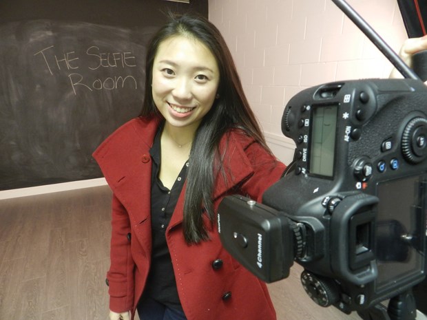 Carbo Ngai is giving selfies a professional look with a new studio called The Selfie Room. Photo by Philip Raphael/Richmond News