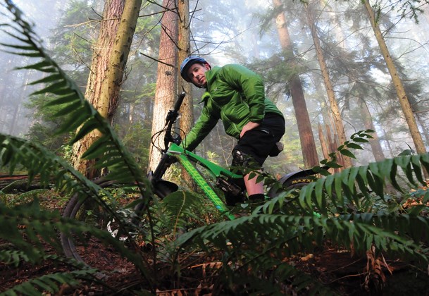 Mark Wood on his bike near the Lower Skull Trail.