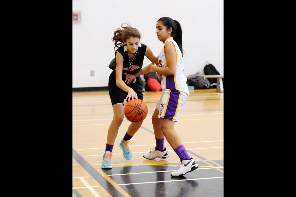 Bby South vs New WEst girls basketball in BNW high school season game