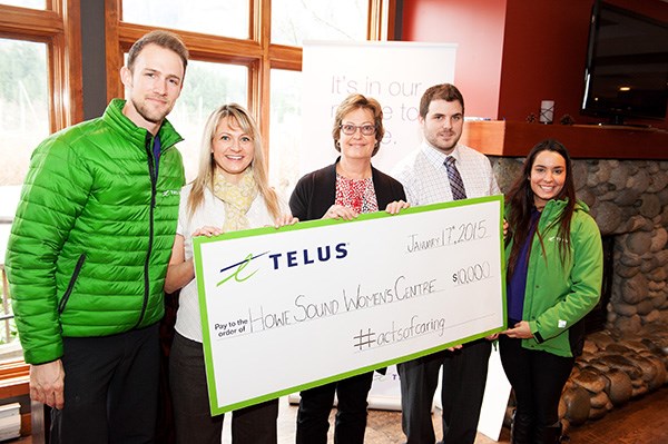 The Howe Sound Women's Centre was the big winner among local charities in the Telus contest.