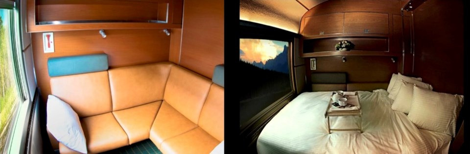 Via Rail's Prestige class sleeping compartment