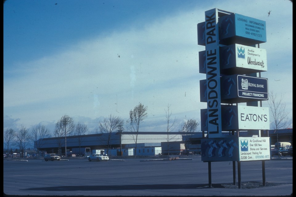 Lansdowne Centre, circa 1977, at opening. Source: Richmond Archives.