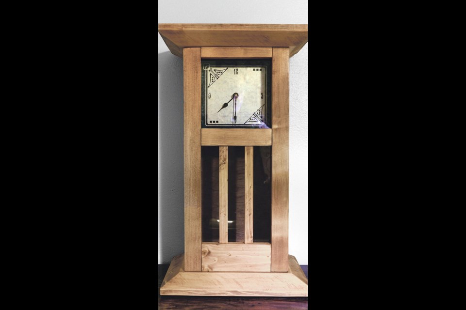 Alex Yergiyev of Brighton Heights made a clock out of old wooden pallets.