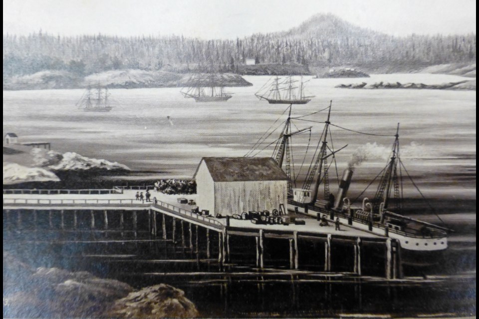 Grafton Tyler Brown, Esquimalt Harbour, 1883. Image A-08780 courtesy of the Royal B.C. Museum, B.C. Archives