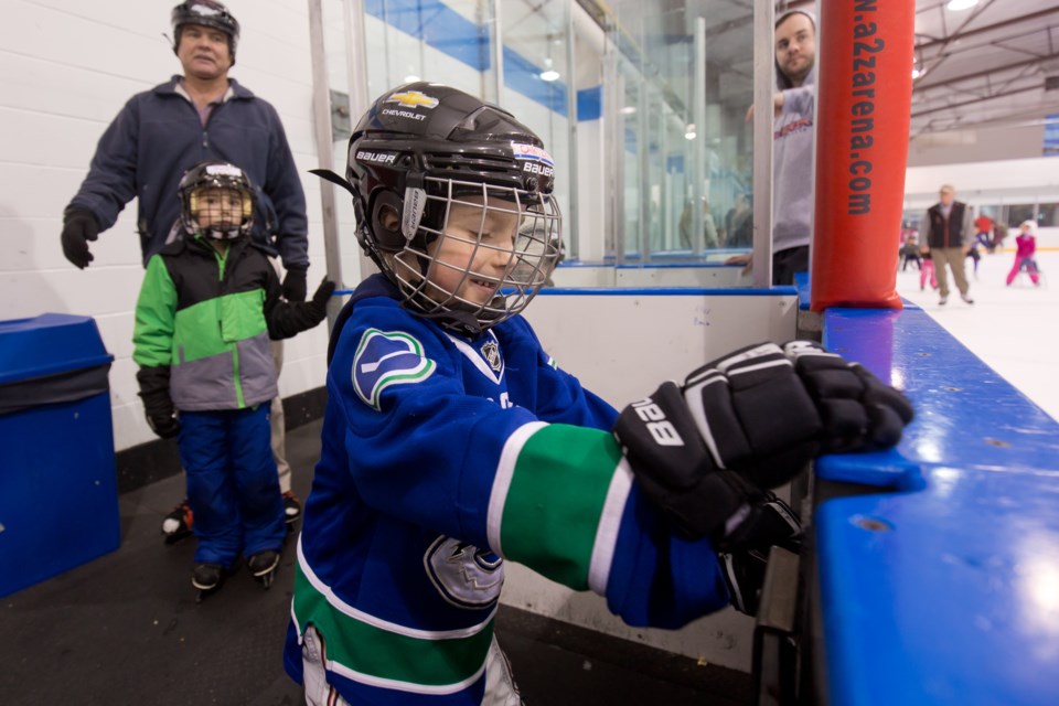 Many South Deltans strapped on their skates to celebrate Family Day Monday, Feb. 9 as Tim Hortons hosted a free Family Day skate at Tsawwassen's South Delta Recreation Centre.