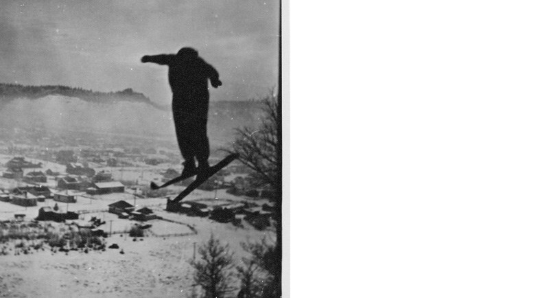wooden ski jump