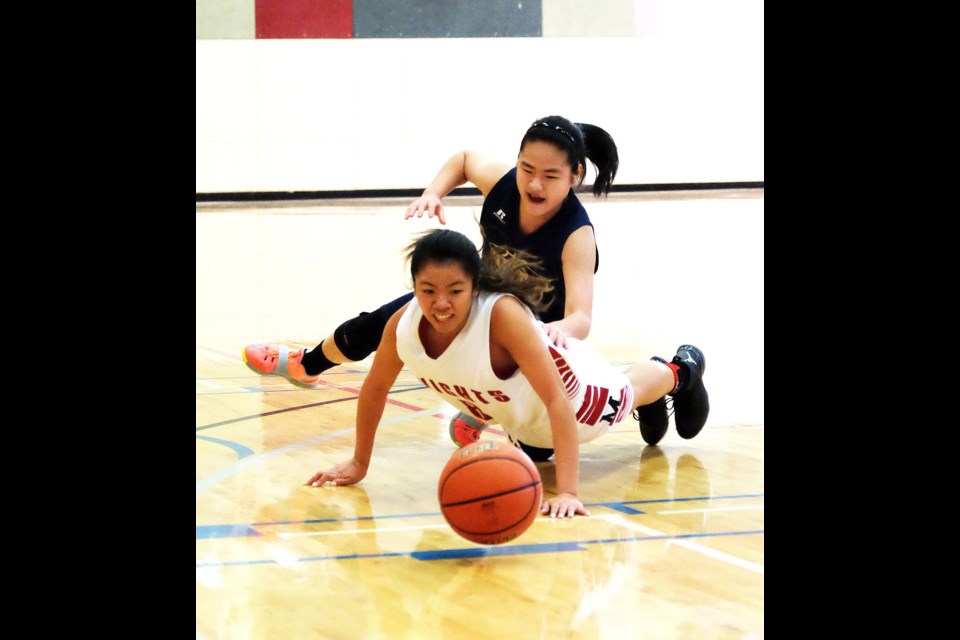 STM knights vs North Shore Bodwell in AA lower mainland girls basketball championships