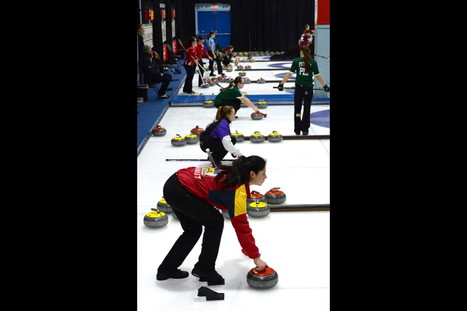 Women's curling got underway at the Prince George Golf and Curling Club during the second week of the 2015 Canada Winter Games.