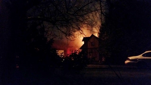 This picture, taken by Richmond News reader Leif Pedersen, shows the extent of the blaze