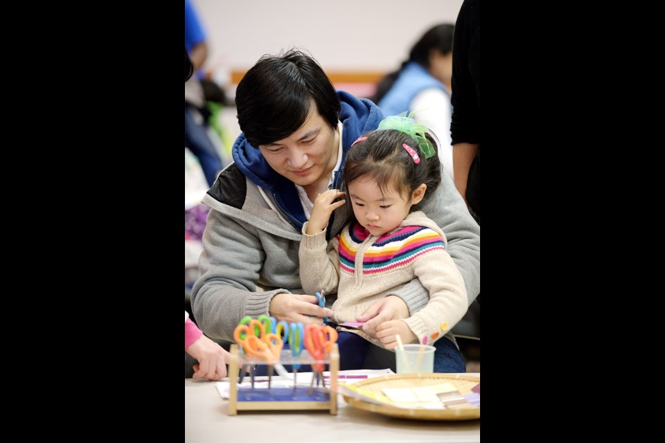 Hundreds of families turned out for the first Play to Learn event held at Bonsor Recreation Complex on Feb. 21. The free, drop-in event features several play stations for kids, each with the aim of fostering childhood development.