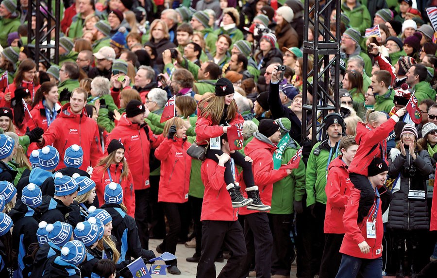 Team Ontario arrives for the closing ceremonies. Citizen photo by Brent Braaten March 1 2015