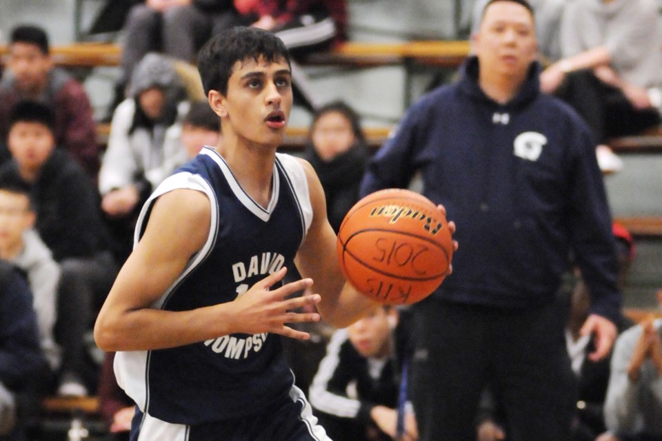 Thompson Trojan Harry Brar was named MVP of the senior boys AAAA Lower Mainland tournament after he averaged 37.8 points and delivered in do-or-die elimination games. Photo Dan Toulgoet
