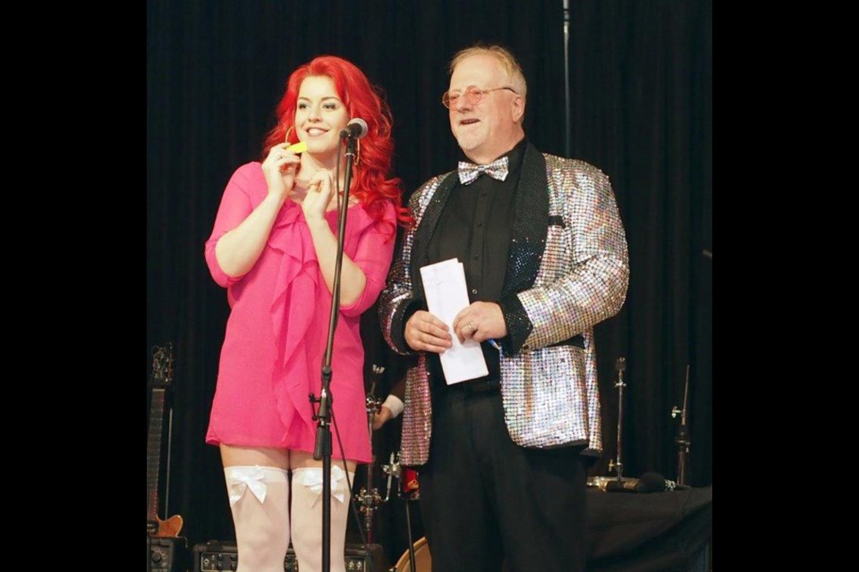 The annual Diamond Ball fundraiser for the Burnaby Neighbourhood House pulled in more than $40,000 for community programs. MC Robert Stewart and Kamilla Mihalik, a Miss Universe Canada national finalist, address the crowd.