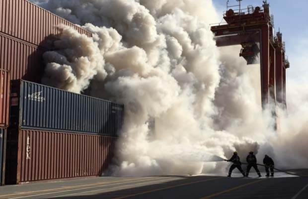 Container fire