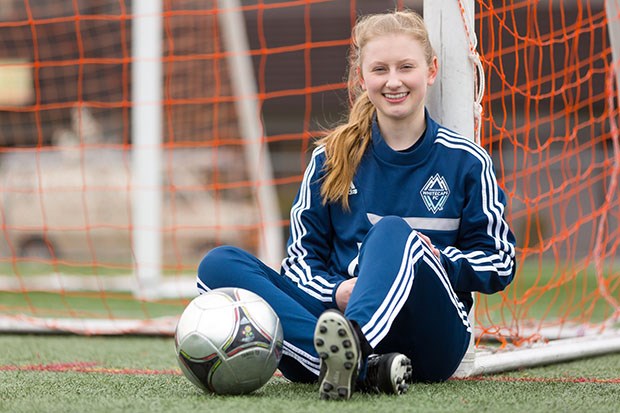 Hannah Carrothers has been a member of the Vancouver Whitecaps FC Girls Elite program for two years and will continue her soccer career with the Seattle University Redhawks.