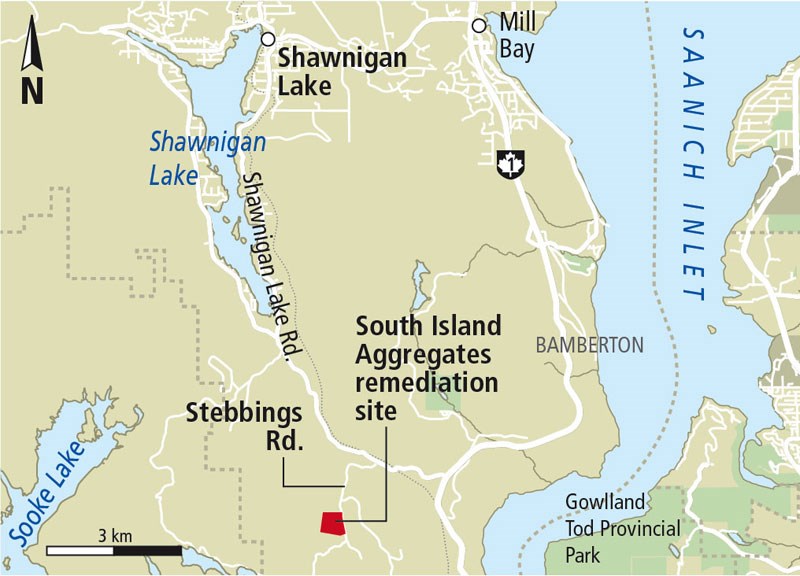 South Island Aggregates site on Stebbings Road.