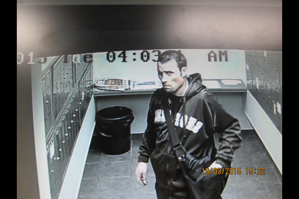 Pictured is the suspect in two mailbox thefts at condo buildings on Bellwood Avenue earlier this month.